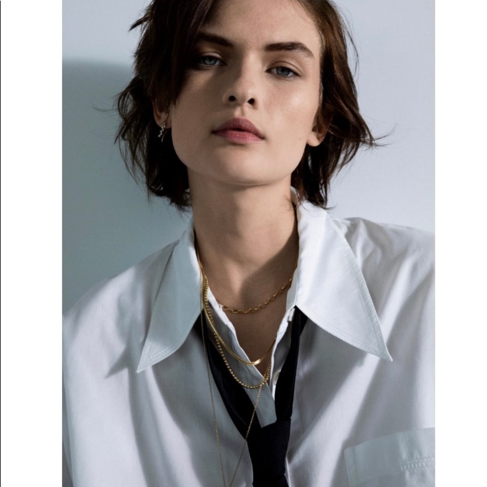 Zara limited edition mini plaque chain